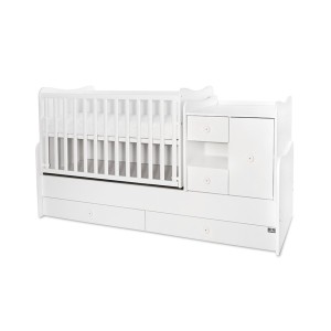 BED MINI MAX WHITE ΚΡΕΒΑΤΙ ΠΟΛΥΜΟΡΦΙΚΟ 197x83x108