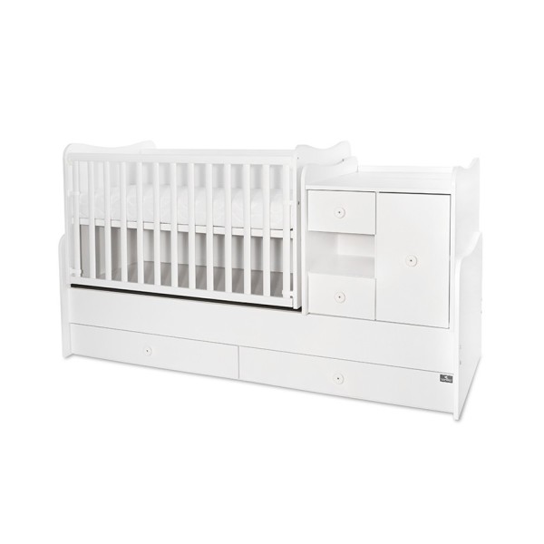 BED MINI MAX WHITE ΚΡΕΒΑΤΙ ΠΟΛΥΜΟΡΦΙΚΟ 197x83x108 BED MINI MAX WHITE ΚΡΕΒΑΤΙ ΠΟΛΥΜΟΡΦΙΚΟ 197x83x108