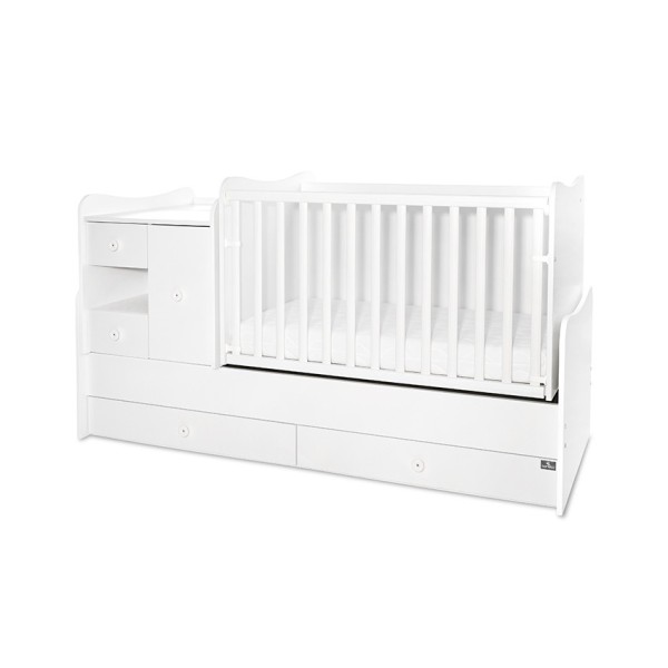 BED MINI MAX WHITE ΚΡΕΒΑΤΙ ΠΟΛΥΜΟΡΦΙΚΟ 197x83x108 BED MINI MAX WHITE ΚΡΕΒΑΤΙ ΠΟΛΥΜΟΡΦΙΚΟ 197x83x108