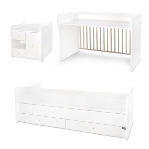 BED MINI MAX WHITE ΚΡΕΒΑΤΙ ΠΟΛΥΜΟΡΦΙΚΟ 197x83x108