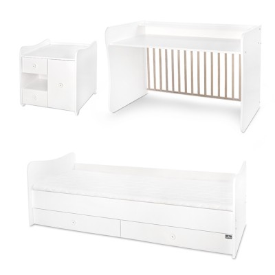 BED MINI MAX WHITE ΚΡΕΒΑΤΙ ΠΟΛΥΜΟΡΦΙΚΟ 197x83x108