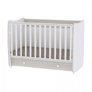 BED DREAM NEW WHITE/LIGHT OAK 60x120 ΚΡΕΒΑΤΙ ΠΟΛΥΜΟΡΦΙΚΟ