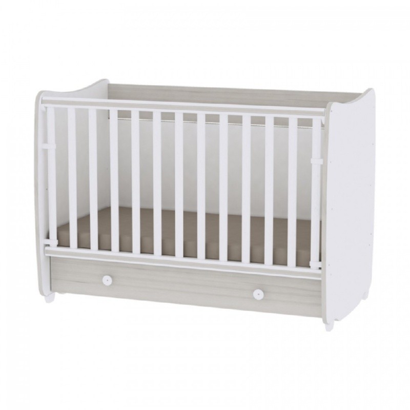 BED DREAM NEW WHITE/LIGHT OAK 60x120 ΚΡΕΒΑΤΙ ΠΟΛΥΜΟΡΦΙΚΟ