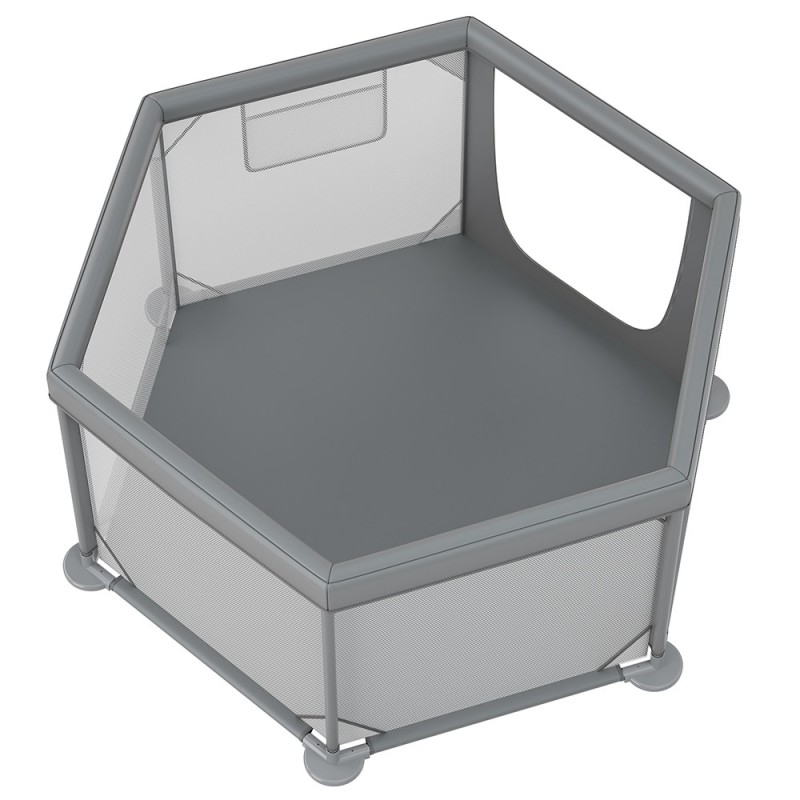 Παρκοκρέβατο Πολύγωνο Nestilo Grey 889-100