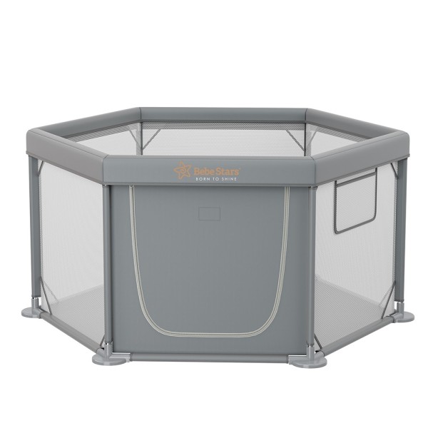 Παρκοκρέβατο Πολύγωνο Nestilo Grey 889-100