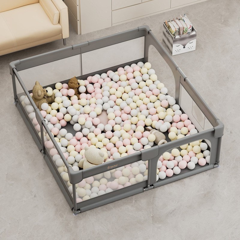 ΠΑΡΚΟΚΡΕΒΑΤΟ ΟΡΘΟΓΩΝΙΟ 180Χ200 PLAYZEN GREY