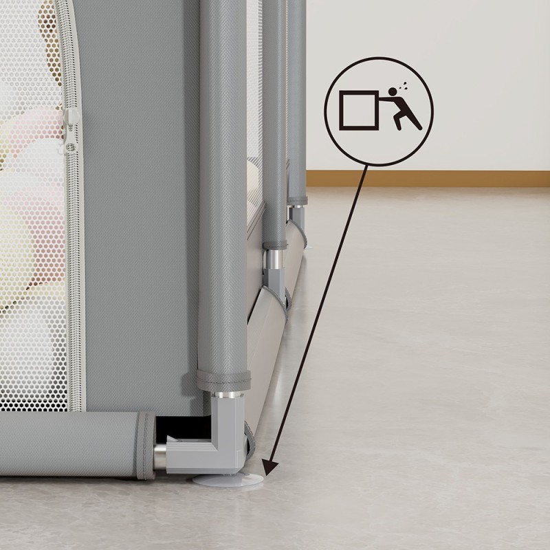 ΠΑΡΚΟΚΡΕΒΑΤΟ ΟΡΘΟΓΩΝΙΟ 180Χ200 PLAYZEN GREY