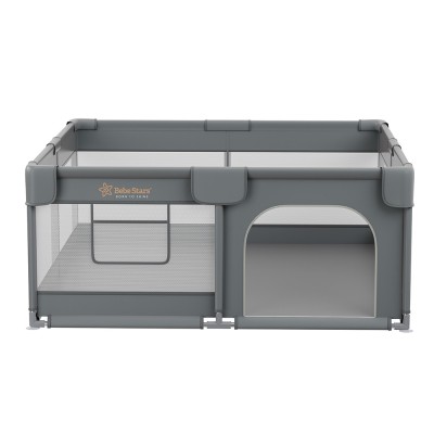 Πάρκο τετράγωνο Bebe Stars Playzen Grey 150x150 cm