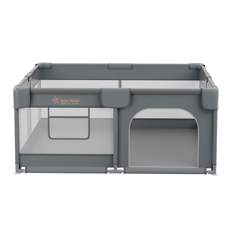 Πάρκο τετράγωνο Bebe Stars Playzen Grey 150x150 cm