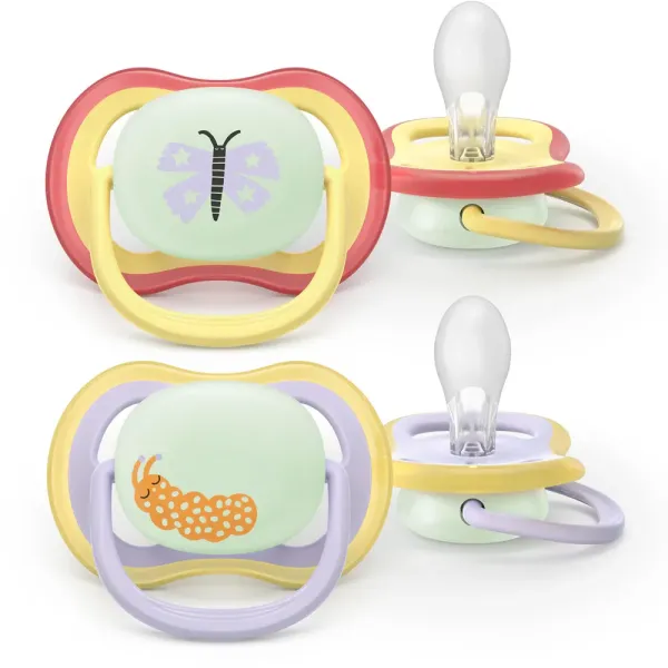 Σετ 2 πιπίλες νυκτός Philips Avent Ultra Air Nighttime 0-6m SCF376/25