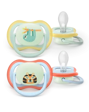Σετ 2 πιπίλες νυκτός Philips Avent Ultra Air Nighttime 0-6m SCF376/24