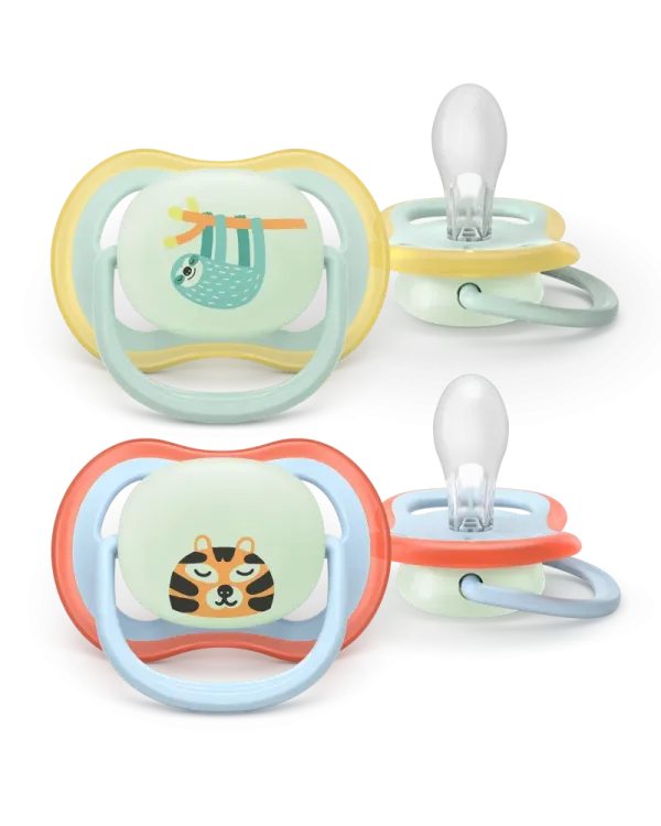 Σετ 2 πιπίλες νυκτός Philips Avent Ultra Air Nighttime 0-6m SCF376/24
