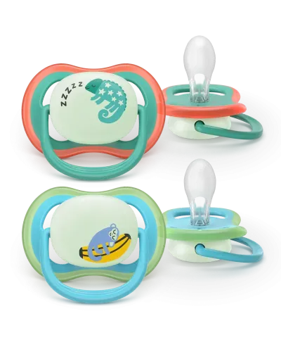 Σετ 2 πιπίλες νυκτός Philips Avent Ultra Air Nighttime 6-18m SCF376/28