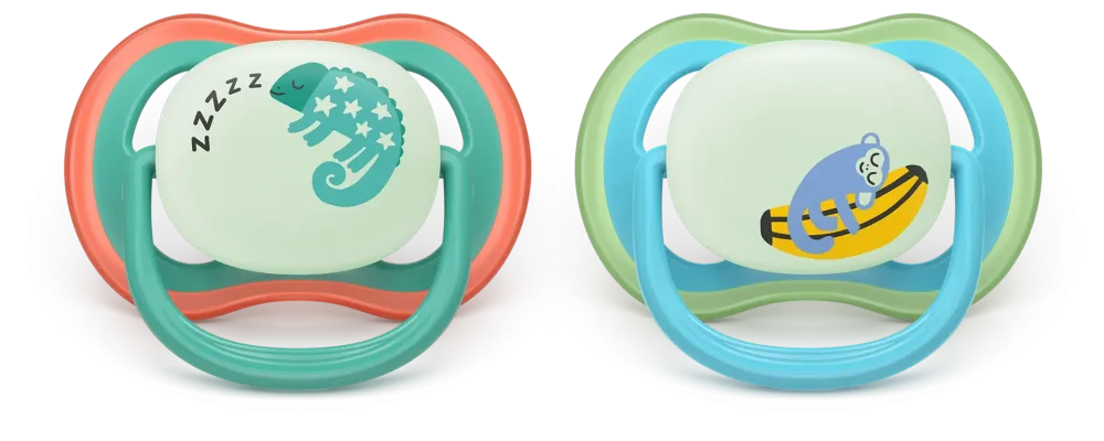 Σετ 2 πιπίλες νυκτός Philips Avent Ultra Air Nighttime 6-18m SCF376/28