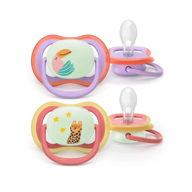 Σετ 2 πιπίλες νυκτός Philips Avent Ultra Air Nighttime 18m+ SCF376/33 Σετ 2 πιπίλες νυκτός Philips Avent Ultra Air Nighttime 18m+ SCF376/33