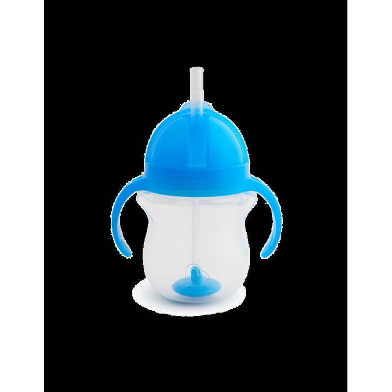 Munchkin Παιδικό ποτήρι με καλαμάκι Tip & Sip Μπλε 207ml