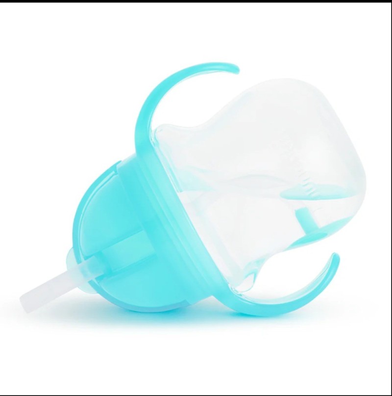 Munchkin Παιδικό ποτήρι με καλαμάκι Tip & Sip Μπλε 207ml