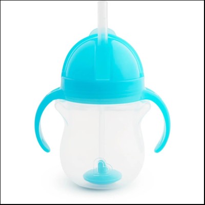 Munchkin Παιδικό ποτήρι με καλαμάκι Tip & Sip Μπλε 207ml