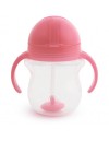 Munchkin Παιδικό ποτήρι με καλαμάκι Tip & Sip Ροζ 207ml