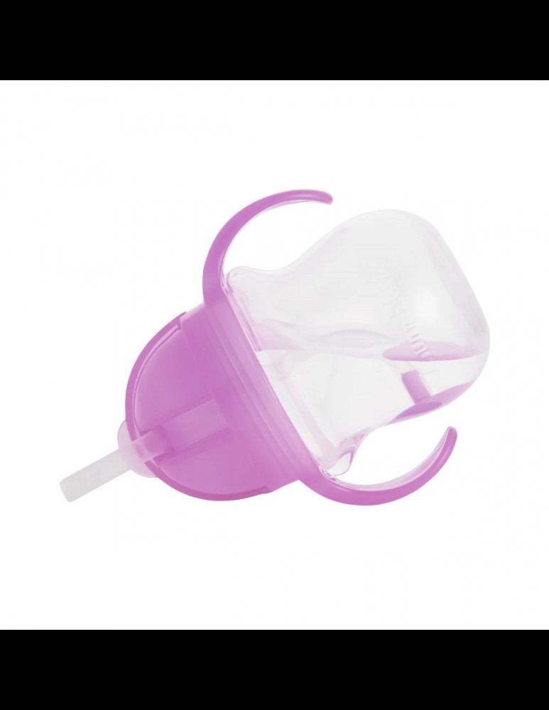 Munchkin Παιδικό ποτήρι με καλαμάκι Tip & Sip Μωβ 207ml