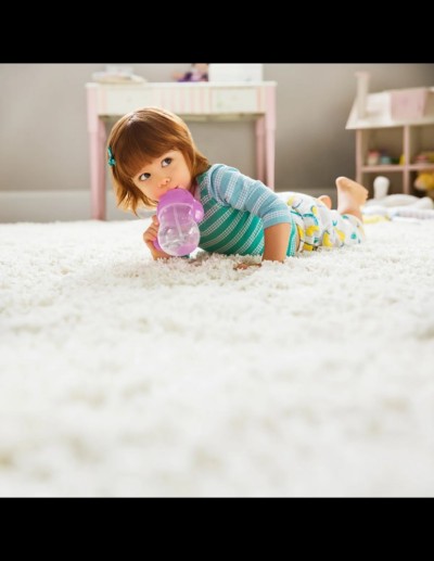 Munchkin Παιδικό ποτήρι με καλαμάκι Tip & Sip Μωβ 207ml