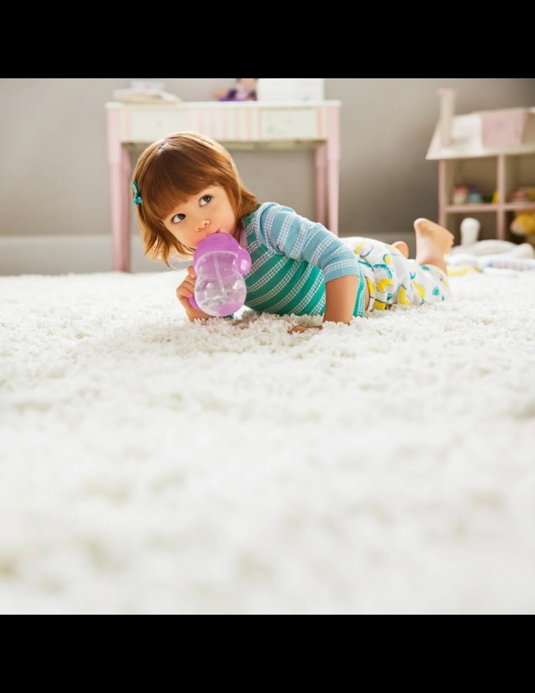 Munchkin Παιδικό ποτήρι με καλαμάκι Tip & Sip Μωβ 207ml