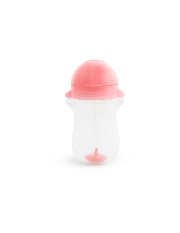 Παιδικό ποτήρι με καλαμάκι Munchkin Tip & Sip Tall 296ml Ροζ