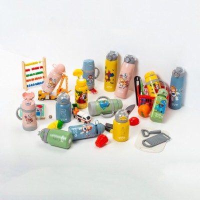 ΘΕΡΜΟΣ ΜΠΟΥΚΑΛΙ ΑΝΟΞΕΙΔΩΤΟ WE CARE ΜΠΛΕ 300ml ΜΕ ΛΑΒΕΣ