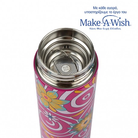 ΘΕΡΜΟΣ ΑΝΟΞΕΙΔΩΤΟ ΜΕ ΦΙΛΤΡΟ & ΕΝΔΕΙΞΗ ΘΕΡΜΟΚΡΑΣΙΑΣ WE CARE MAGENTA 500ml