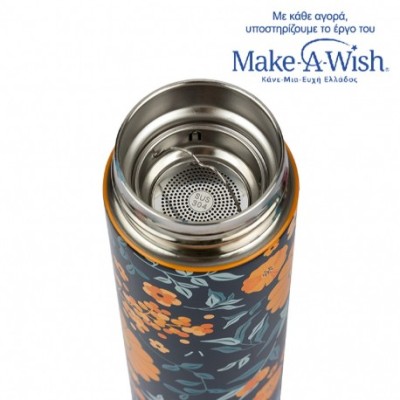 ΘΕΡΜΟΣ ΑΝΟΞΕΙΔΩΤΟ ΜΕ ΦΙΛΤΡΟ & ΕΝΔΕΙΞΗ ΘΕΡΜΟΚΡΑΣΙΑΣ WE CARE ΠΟΡΤΟΚΑΛΙ 500ml