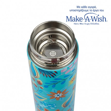 ΘΕΡΜΟΣ ΑΝΟΞΕΙΔΩΤΟ ΜΕ ΦΙΛΤΡΟ & ΕΝΔΕΙΞΗ ΘΕΡΜΟΚΡΑΣΙΑΣ WE CARE ΤΙΡΚΟΥΑΖ 500ml