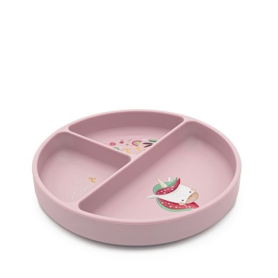 UNICORN πιάτο σιλικόνης LFGB με χωρίσματα Baby led weaning