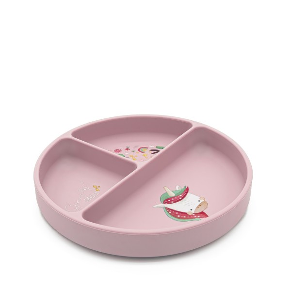 UNICORN πιάτο σιλικόνης LFGB με χωρίσματα Baby led weaning