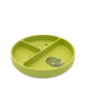 DINOSAUR πιάτο σιλικόνης LFGB με χωρίσματα Baby led weaning