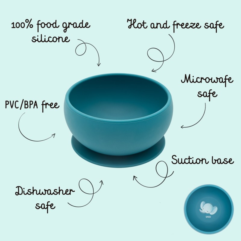 ELEFHANT μπολ σιλικόνης LFGB με αντιολισθητική βεντούζα