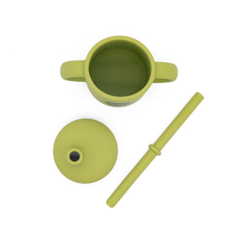 DINOSAUR κύπελλο σιλικόνης LFGB με καλαμάκι