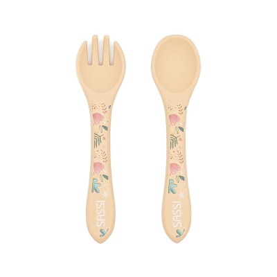 SLOTH σετ κουτάλι & πηρούνι σιλικόνης LFGB