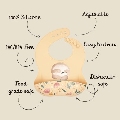 SLOTH σαλιάρα σιλικόνης LFGB