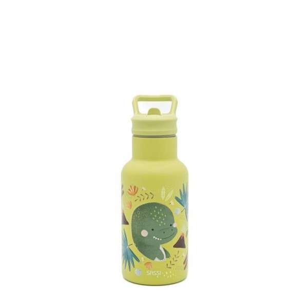 DINOSAUR ανοξείδωτο μπουκάλι με καλαμάκι 500ml