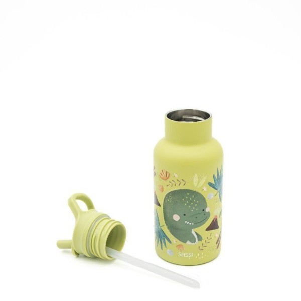 DINOSAUR ανοξείδωτο μπουκάλι με καλαμάκι 500ml