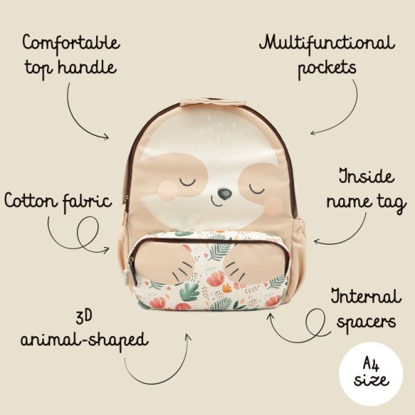 SLOTH παιδικό backpack Junior A4