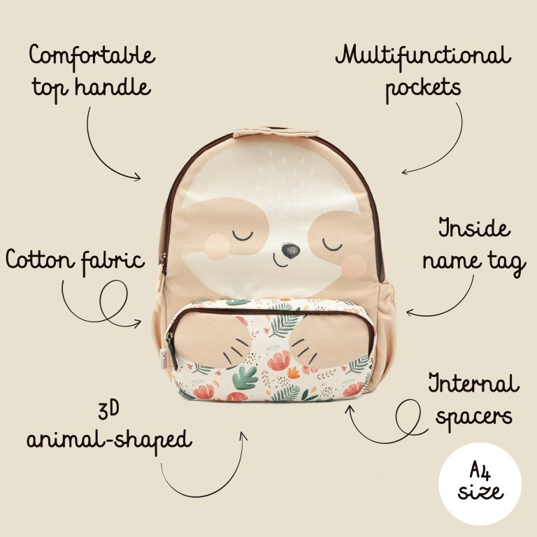 SLOTH παιδικό backpack Junior A4