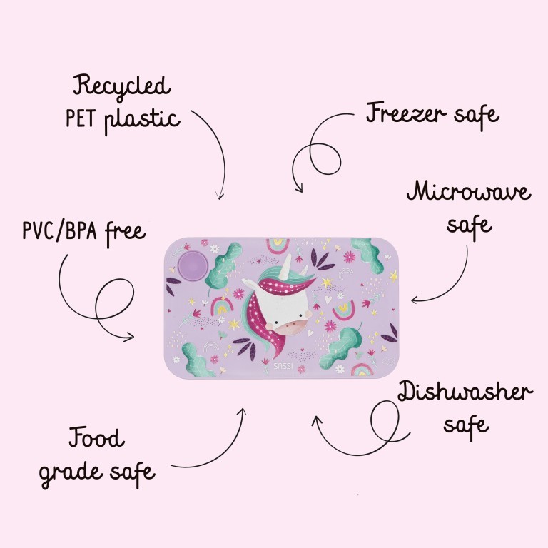 UNICORN δοχείο φαγητού RPET 1100ml