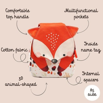 Crunchy The Fox  παιδικό backpack Mini A5