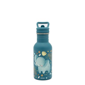 Sassi ανοξείδωτο μπουκάλι με καλαμάκι 500ml   chewy the  elephant