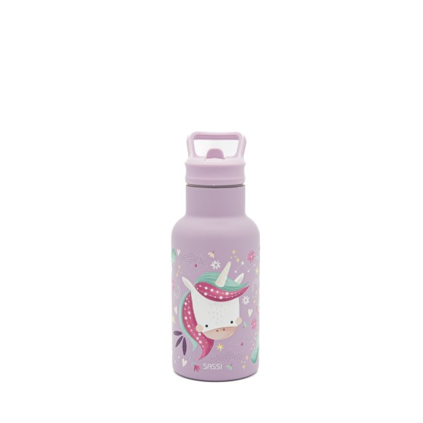 Sassi ανοξείδωτο μπουκάλι θερμός με καλαμάκι 350ml  Sparky the unicorn