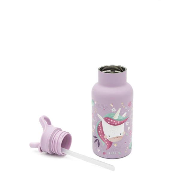 Sassi ανοξείδωτο μπουκάλι θερμός με καλαμάκι 350ml  Sparky the unicorn