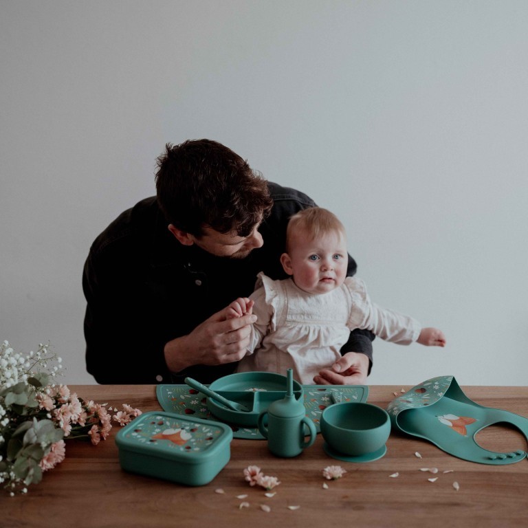 Sassi μπολ σιλικόνης LFGB με αντιολισθητική βεντούζα Crunchy the fox