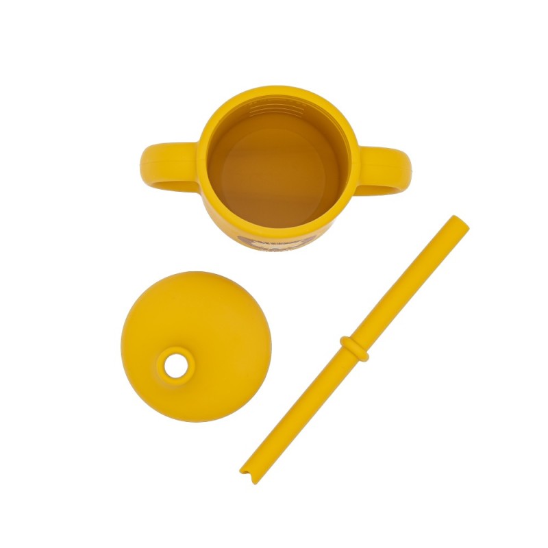 Sassi κύπελλο σιλικόνης LFGB με καλαμάκι chompy thw lion Sassi κύπελλο σιλικόνης LFGB με καλαμάκι chompy thw lion