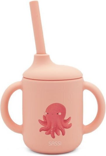 Sassi κύπελλο σιλικόνης LFGB με καλαμάκι Slurpy the Octopus